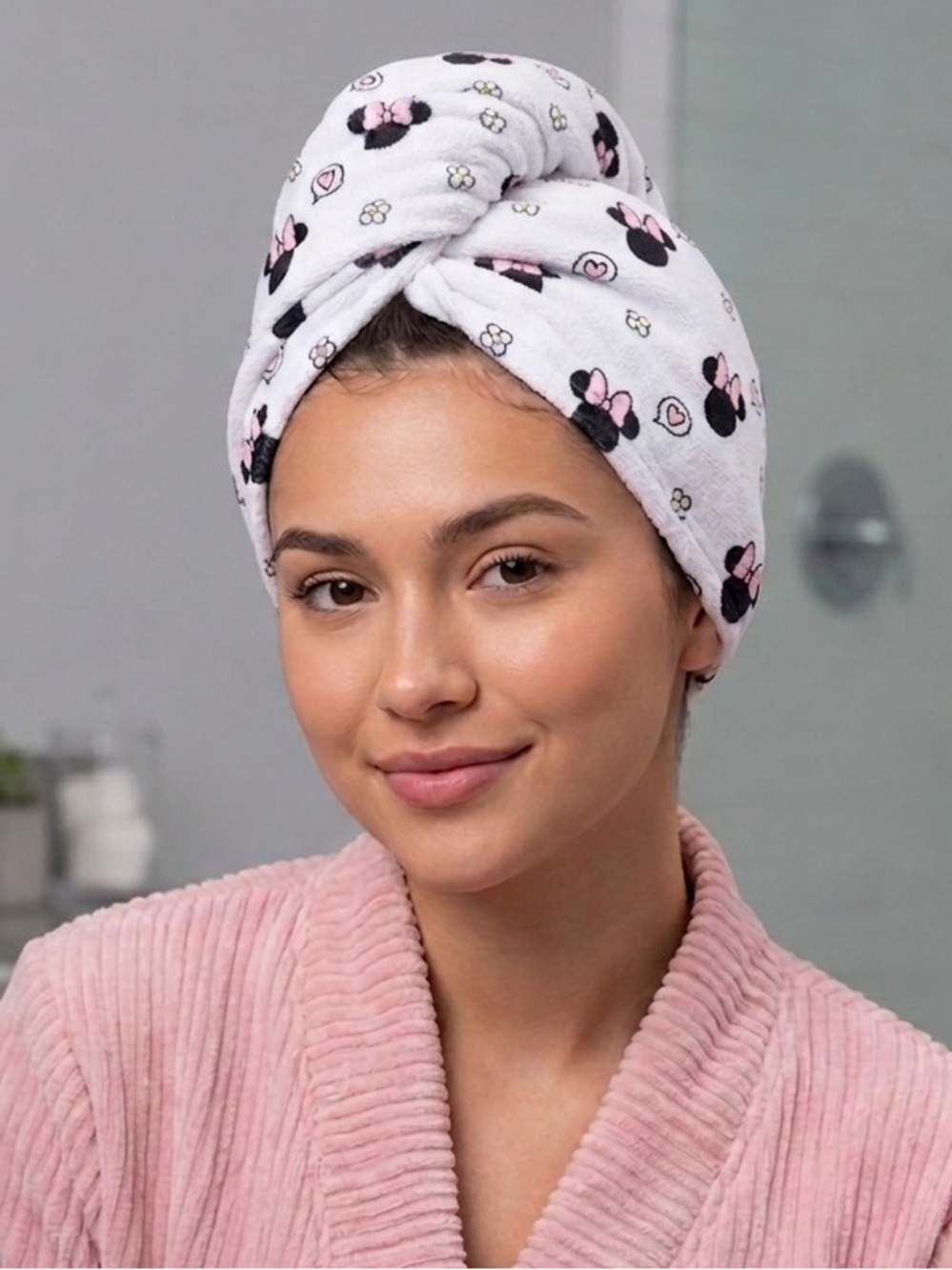 The Crème Shop x Disney Minnie Microfiber Turban - Pink